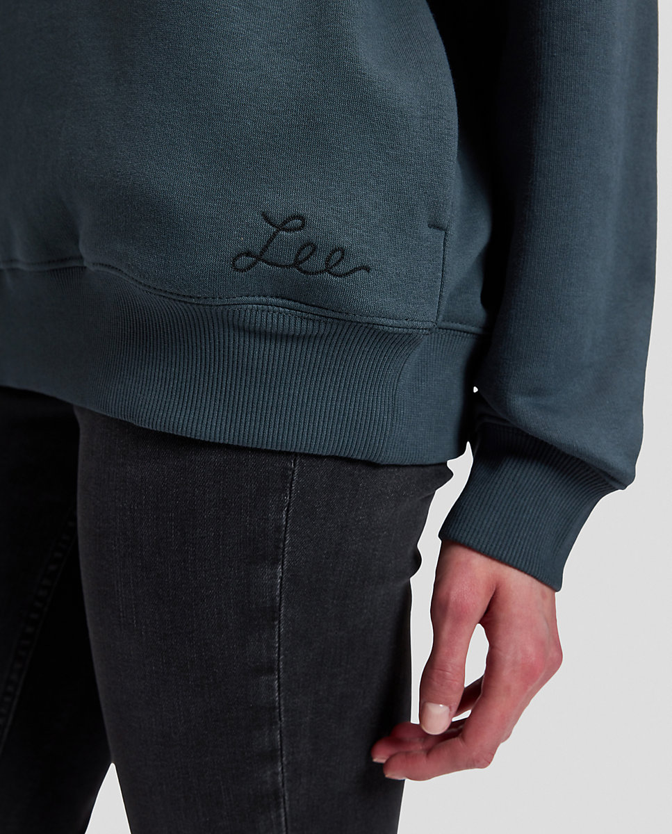Sudadera de mujer con capucha de corte relajado - Lee - Negro Negro-5