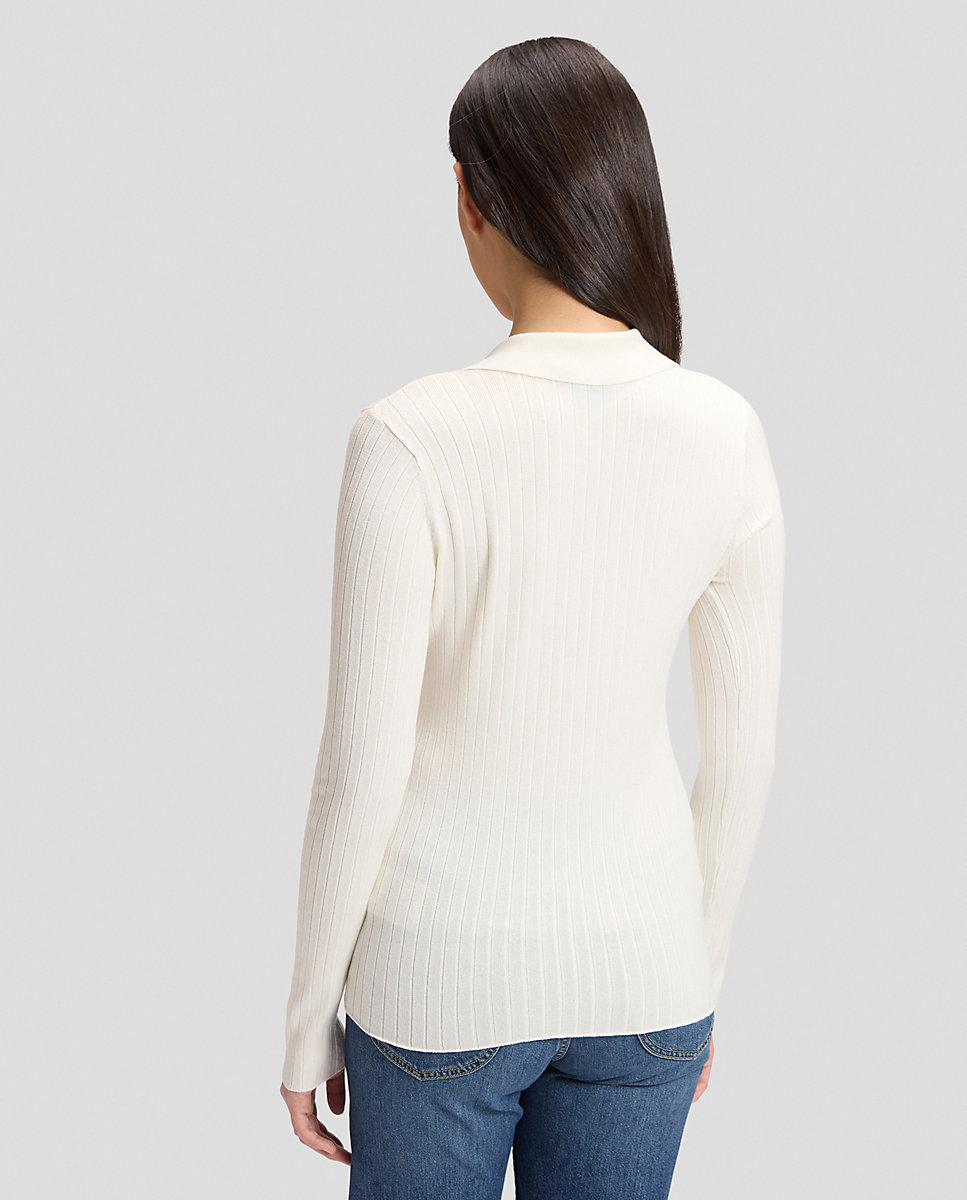 Jersey de mujer con cuello de pico cruzado - Lee - Blanco Blanco-2