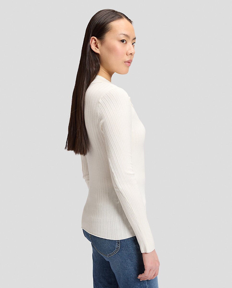 Jersey de mujer con cuello de pico cruzado - Lee - Blanco Blanco-4