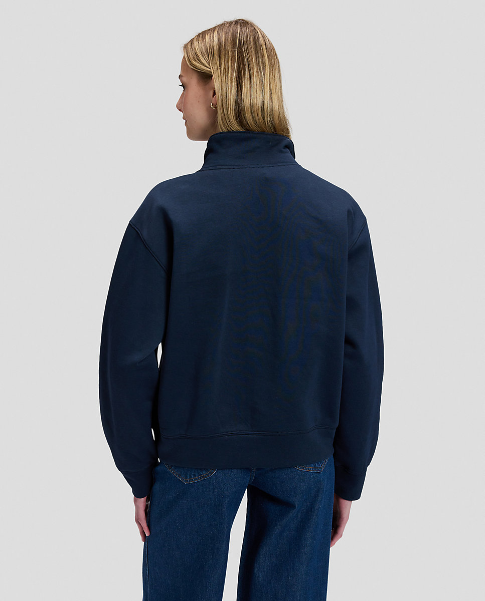 Sudadera de mujer con botones - Lee - Azul Azul-2