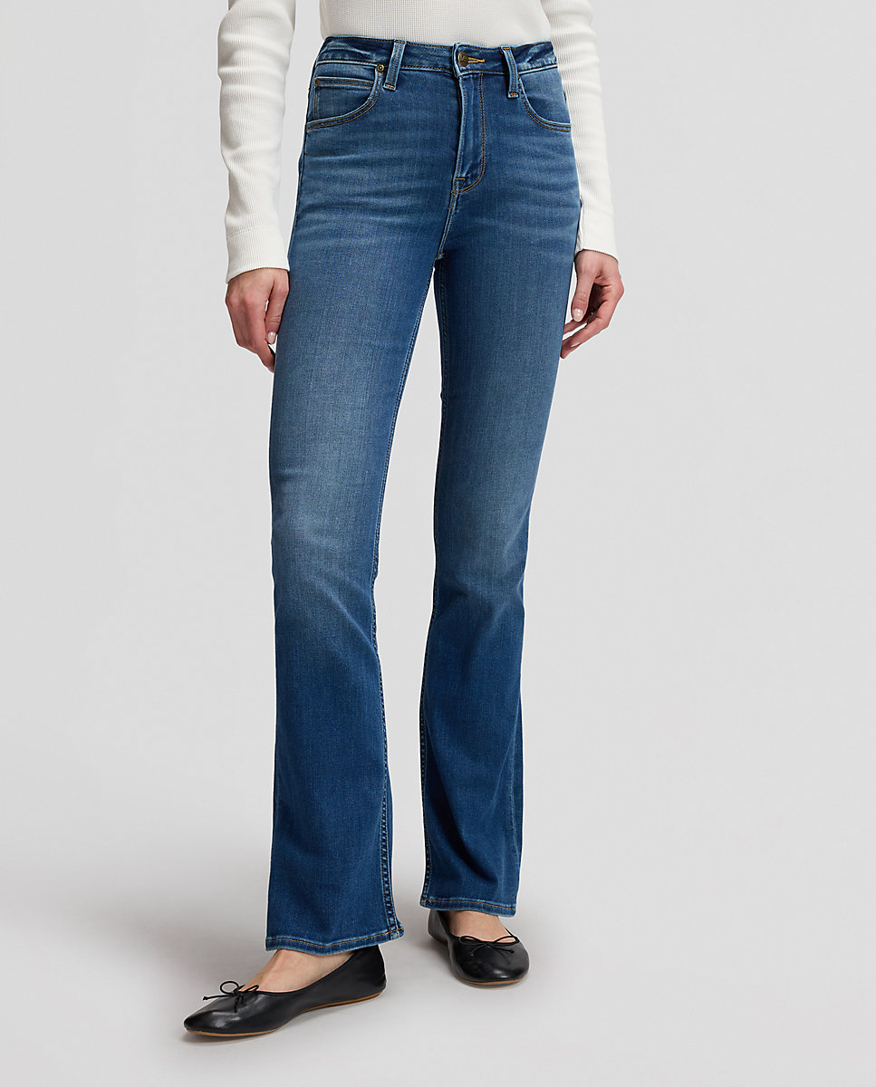 Vaquero campana breese boot de mujer de tiro alto - Lee - Azul Azul-1