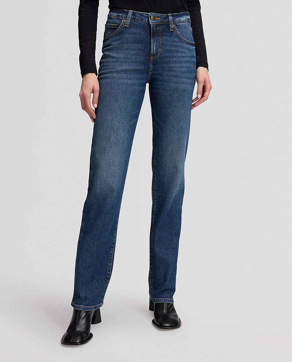 Vaqueros recto london de mujer - Lee - Azul Azul-1