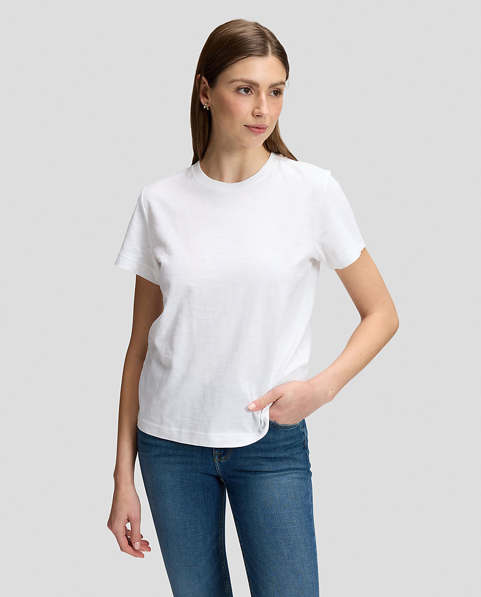 Camiseta de mujer de corte regular y manga corta - Lee - Blanco Blanco-1