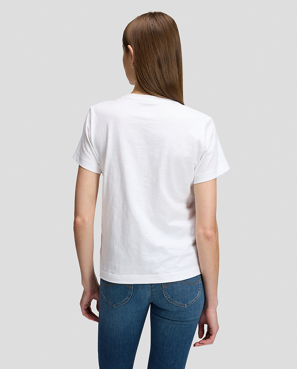 Camiseta de mujer de corte regular y manga corta - Lee - Blanco Blanco-2