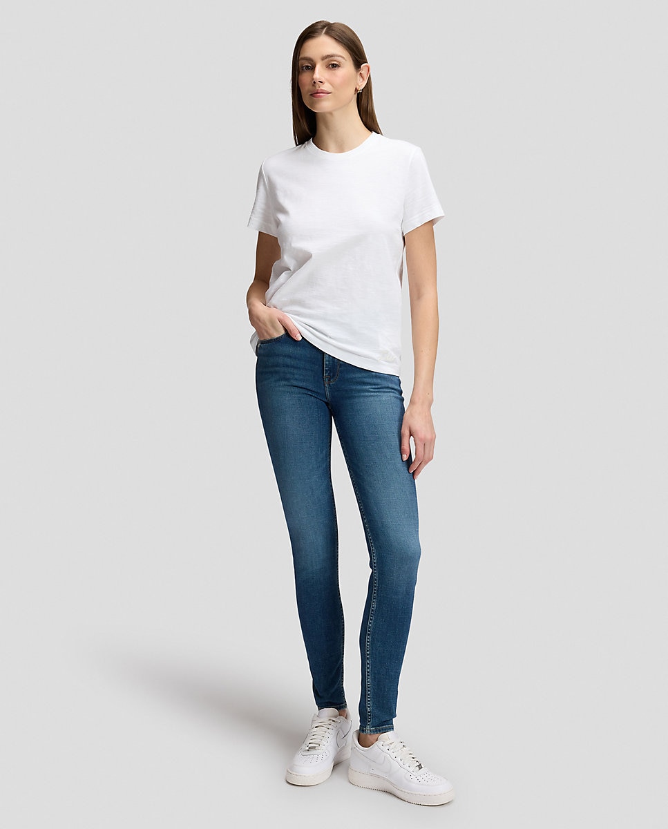 Camiseta de mujer de corte regular y manga corta - Lee - Blanco Blanco-3