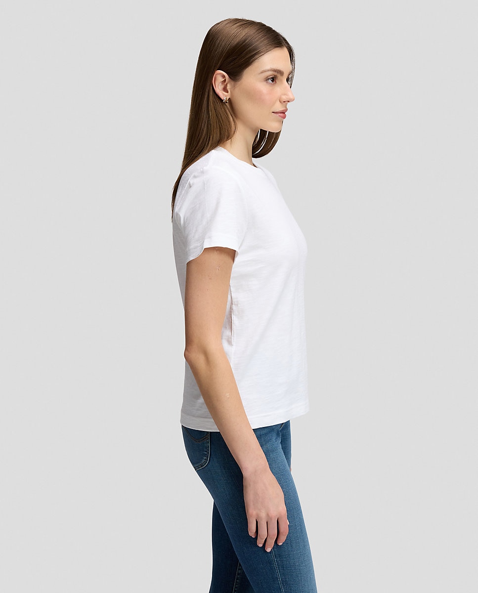 Camiseta de mujer de corte regular y manga corta - Lee - Blanco Blanco-4