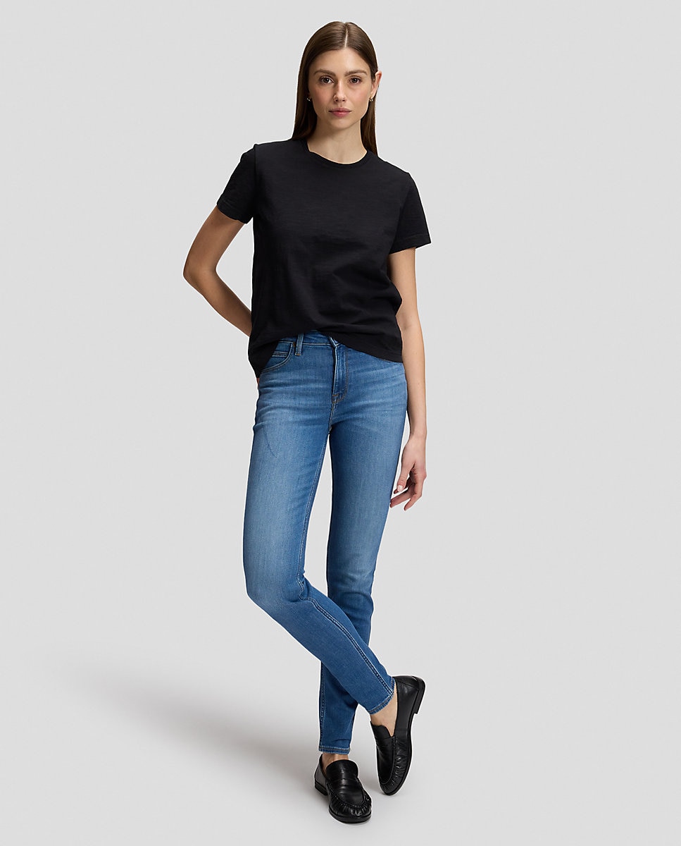 Camiseta de mujer de corte regular y manga corta - Lee - Negro Negro-3