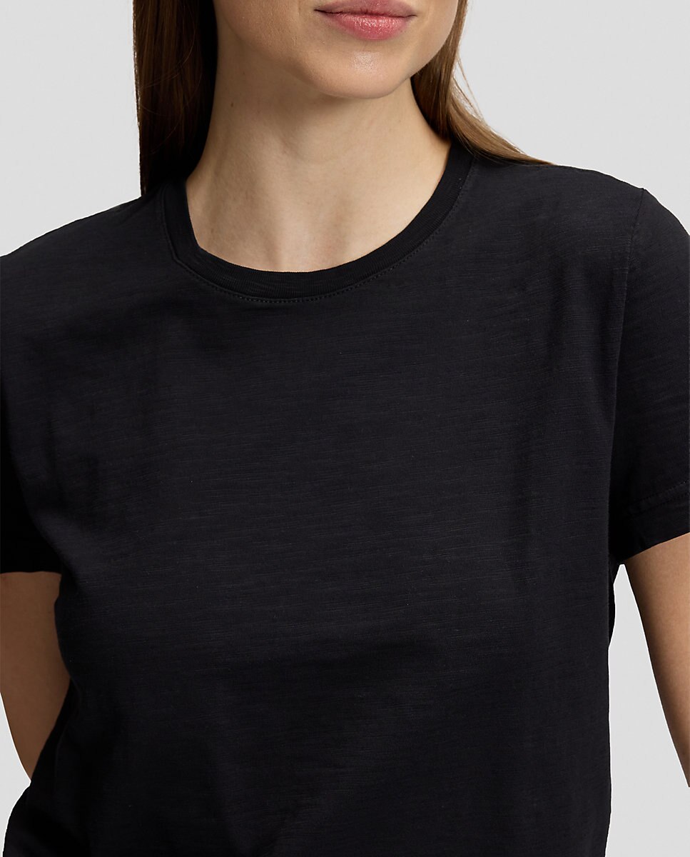 Camiseta de mujer de corte regular y manga corta - Lee - Negro Negro-5