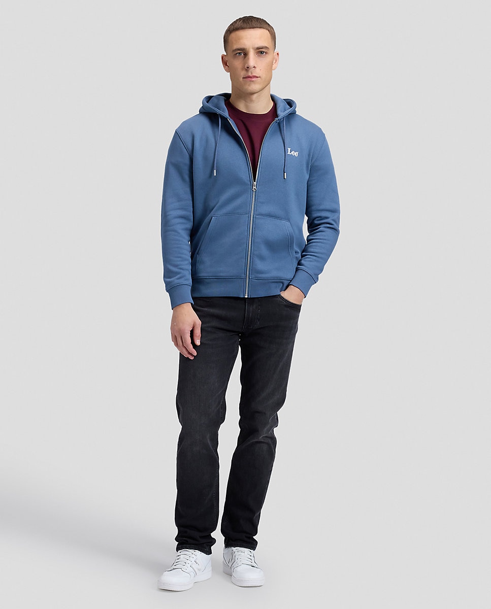Sudadera con capucha de hombre con cremallera - Lee - Azul Azul-2