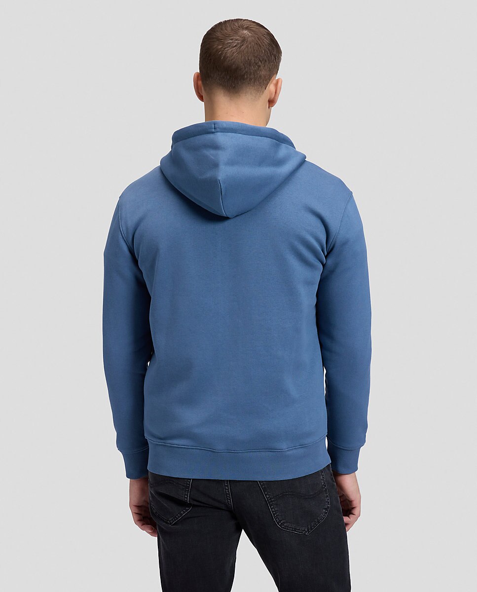 Sudadera con capucha de hombre con cremallera - Lee - Azul Azul-3