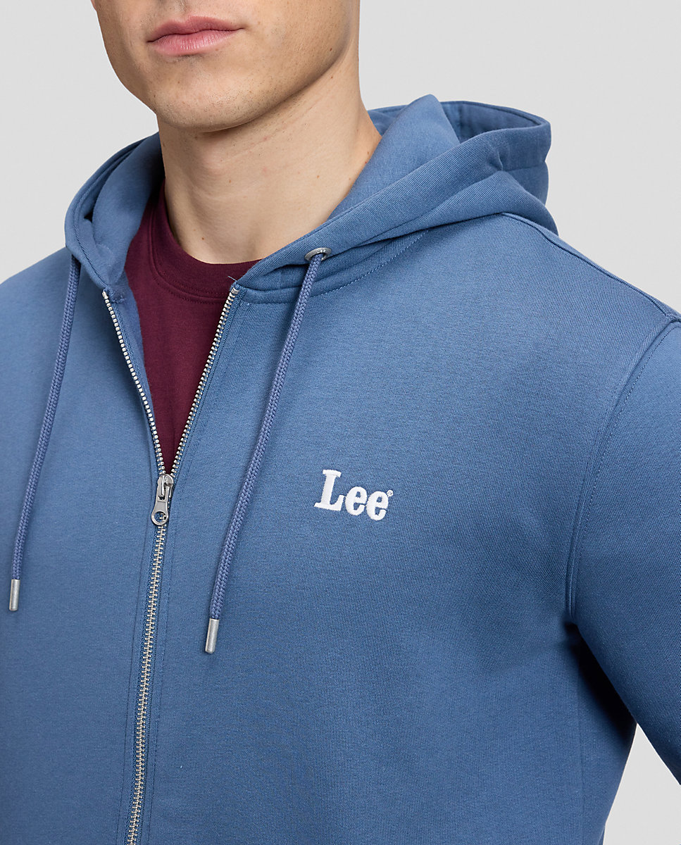 Sudadera con capucha de hombre con cremallera - Lee - Azul Azul-5