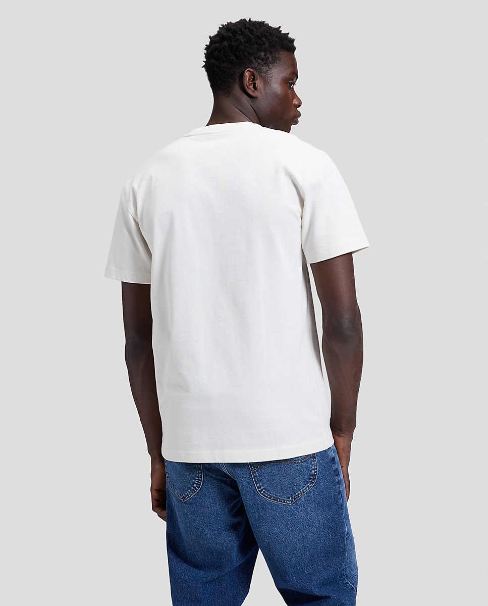 Camiseta de hombre de manga corta de corte relaxed - Lee - Blanco Blanco-2
