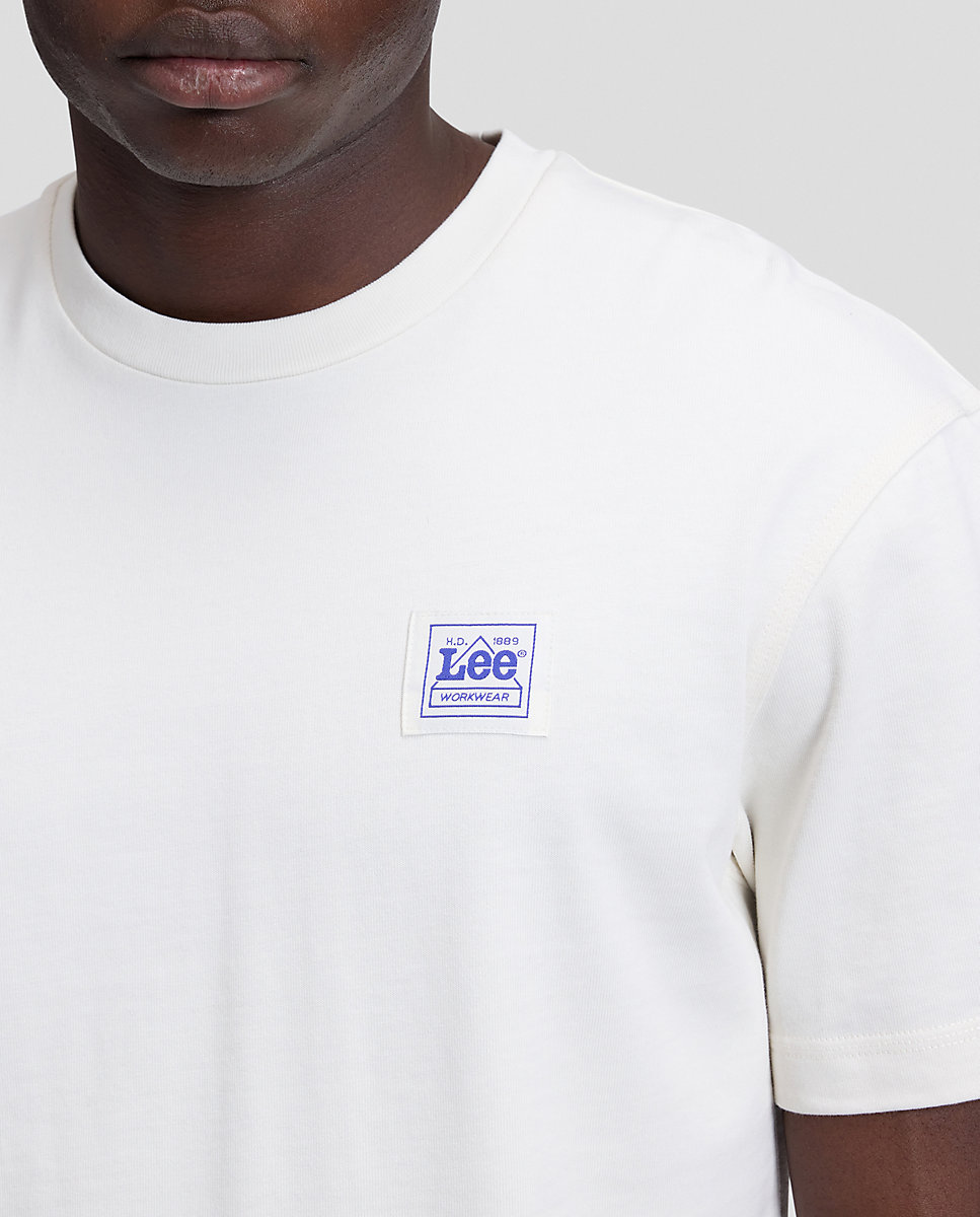 Camiseta de hombre de manga corta de corte relaxed - Lee - Blanco Blanco-5