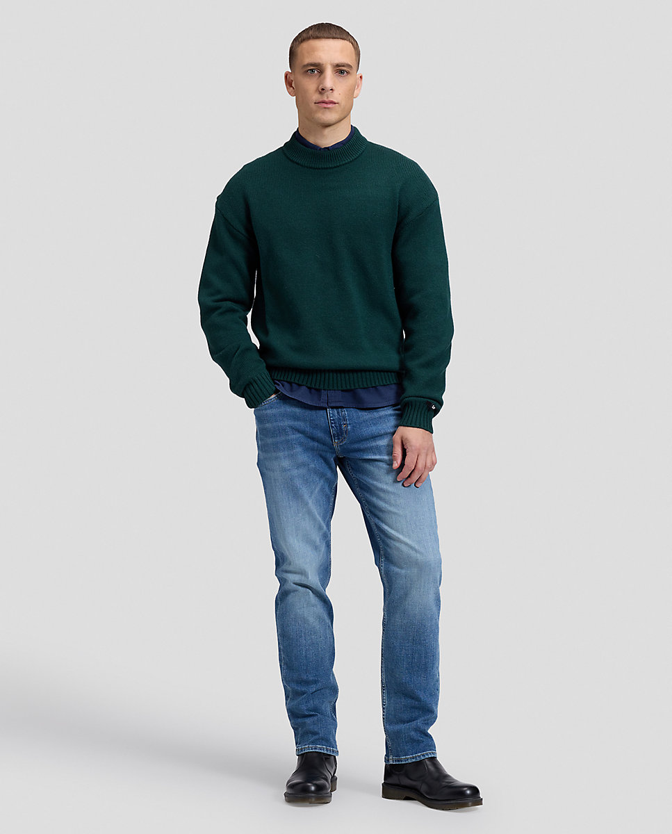 Jersey de hombre en verde de punto acanalado grueso de corte relaxed - Lee - Verde Verde-3
