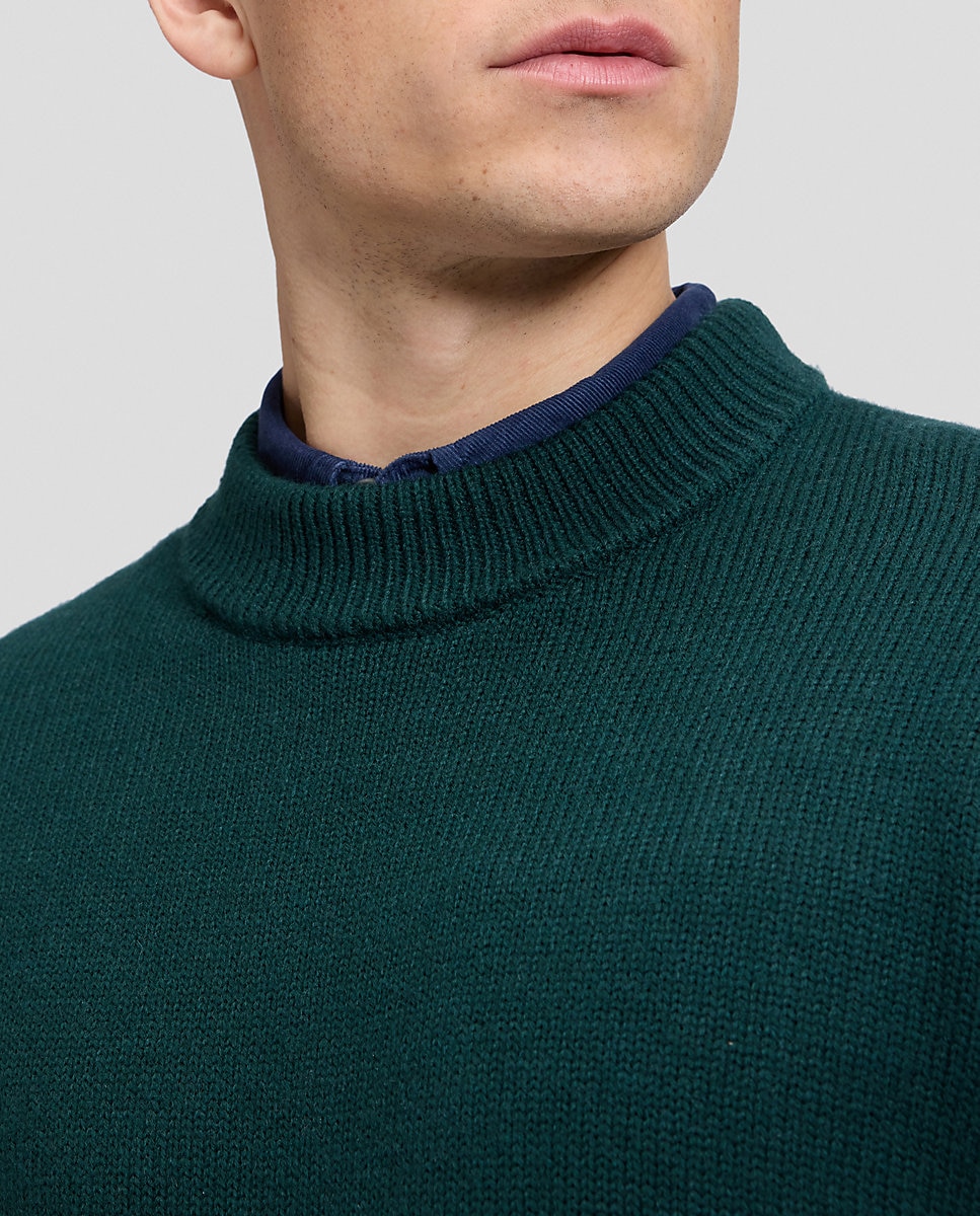 Jersey de hombre en verde de punto acanalado grueso de corte relaxed - Lee - Verde Verde-5