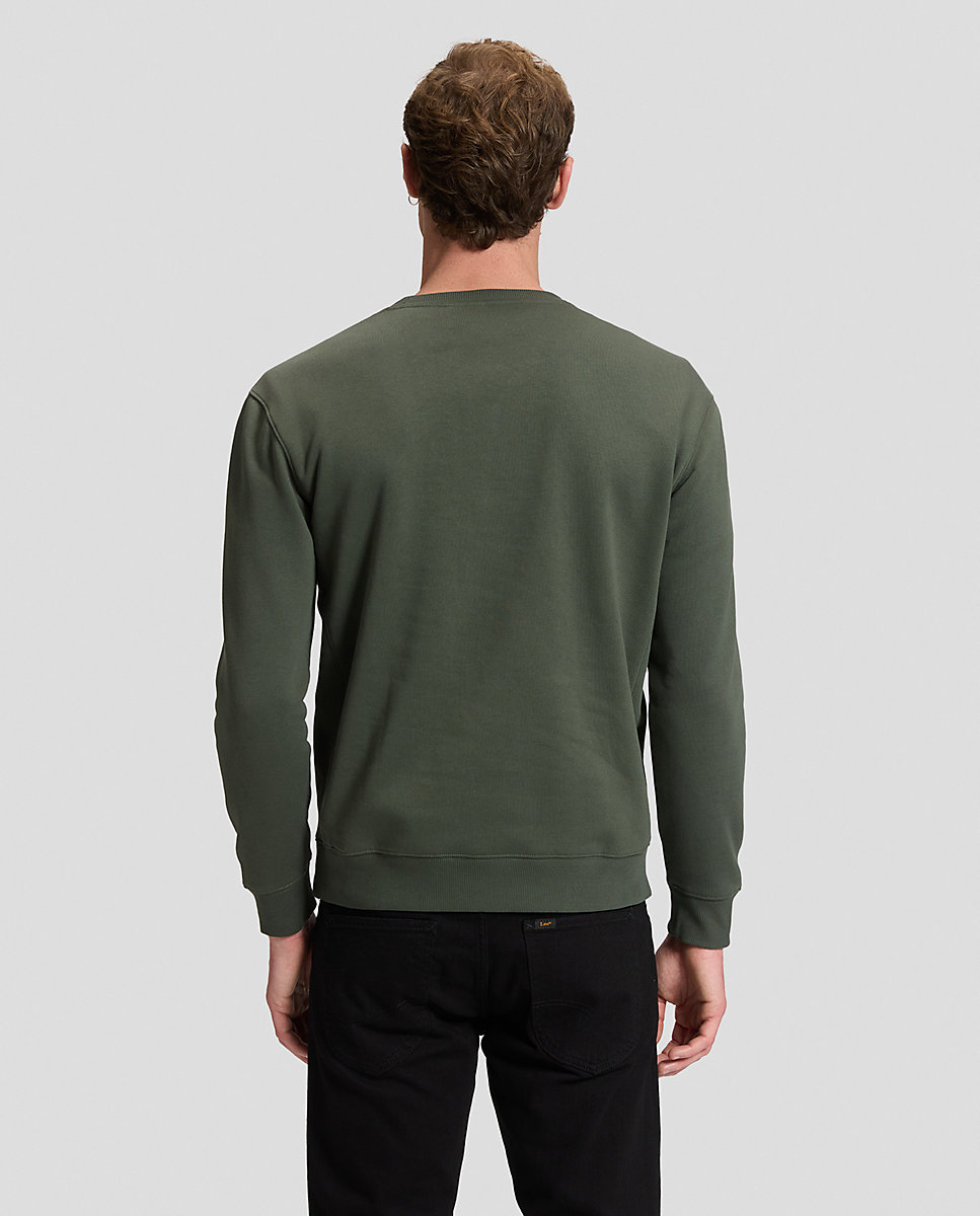 Sudadera lisa de hombre en azul claro - Lee - Verde Verde-2