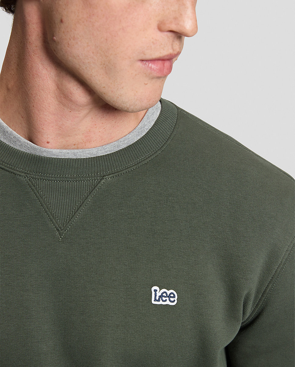 Sudadera lisa de hombre en azul claro - Lee - Verde Verde-5