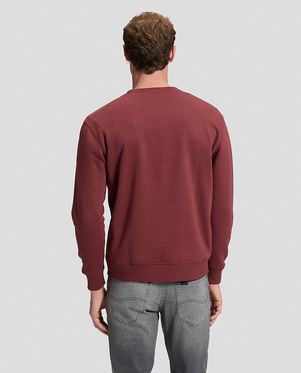 Sudadera lisa de hombre en azul claro - Lee - Rojo Rojo-2