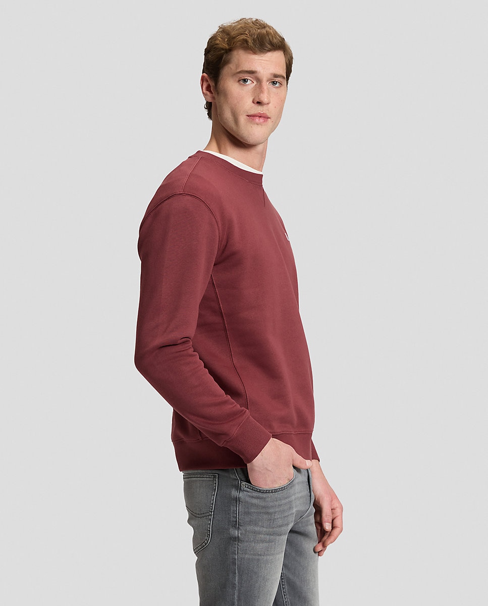 Sudadera lisa de hombre en azul claro - Lee - Rojo Rojo-4