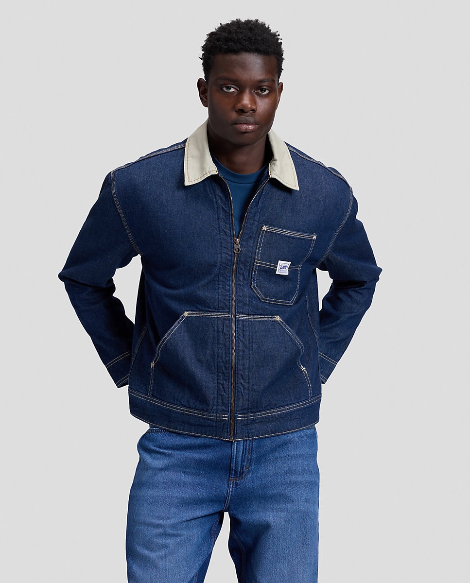 Cazadora vaquera de hombre de corte cuadrado y ligeramente cropped - Lee - Azul Azul-1