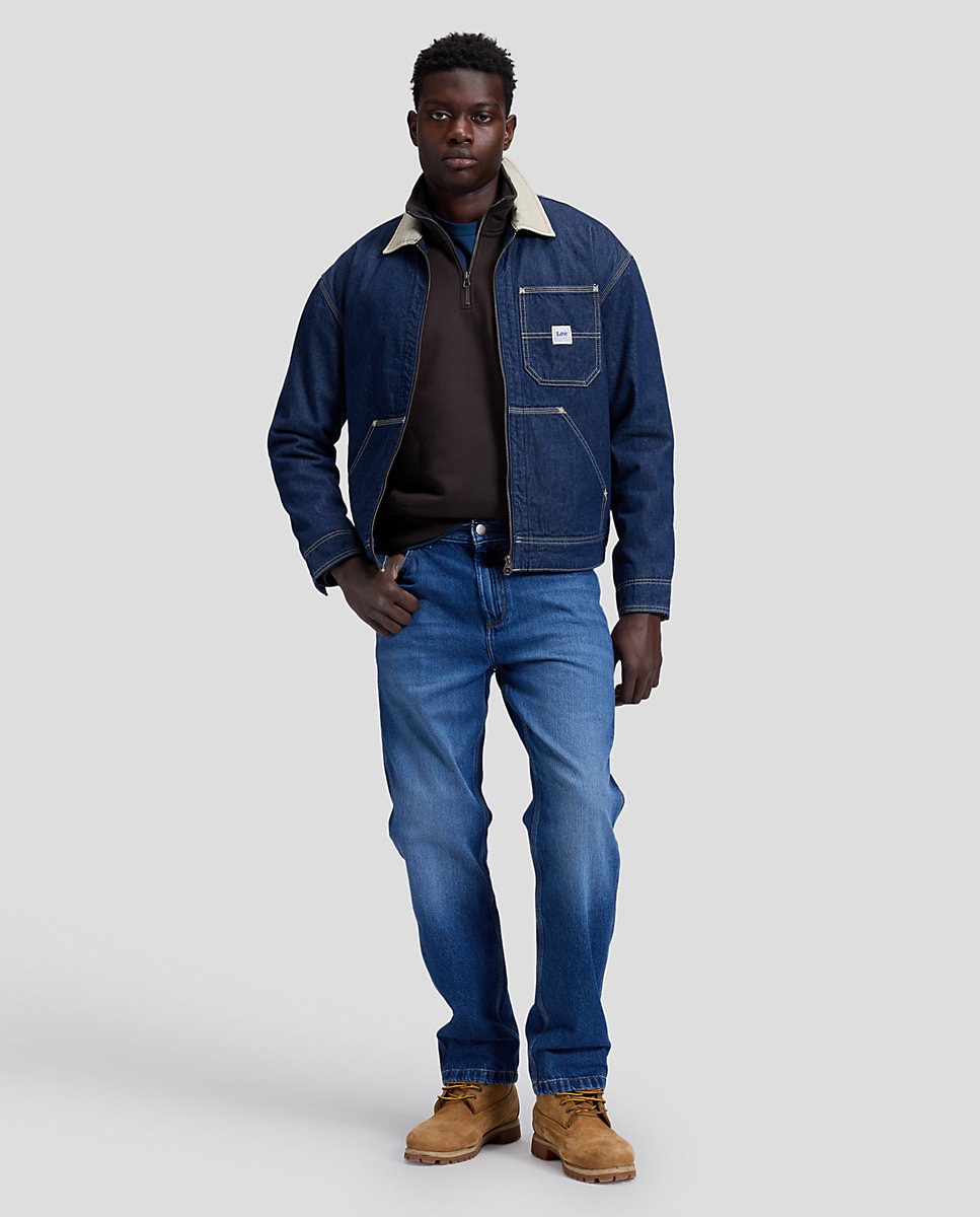 Cazadora vaquera de hombre de corte cuadrado y ligeramente cropped - Lee - Azul Azul-2
