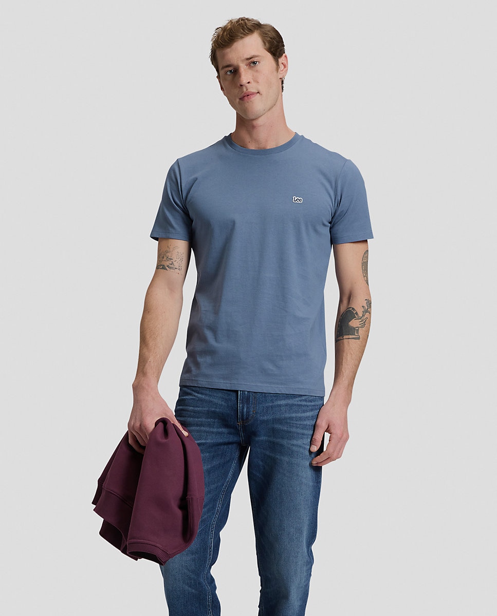 Imagen 2 de Camiseta de hombre de manga corta y corte regular - Lee - Azul Azul