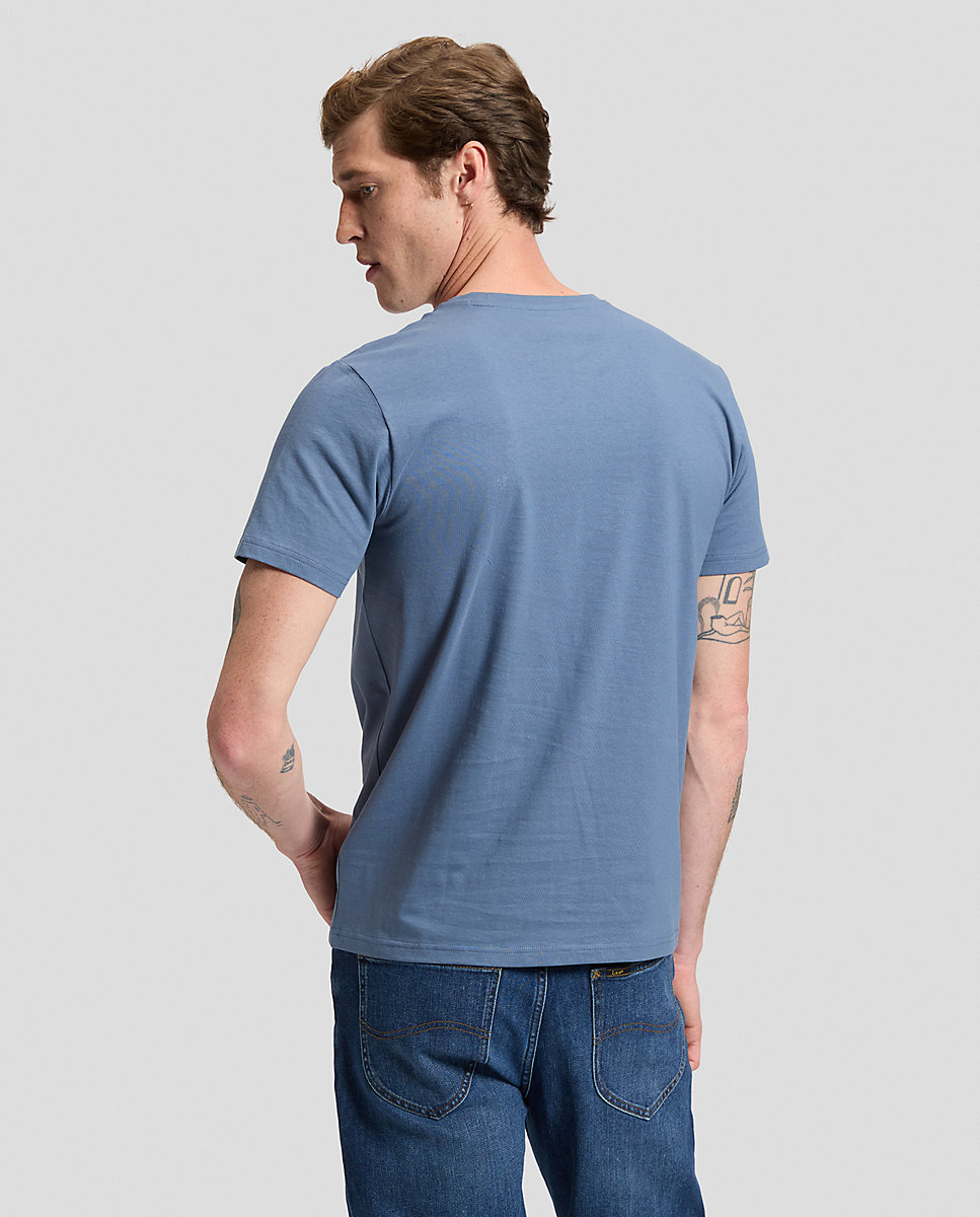 Imagen 3 de Camiseta de hombre de manga corta y corte regular - Lee - Azul Azul