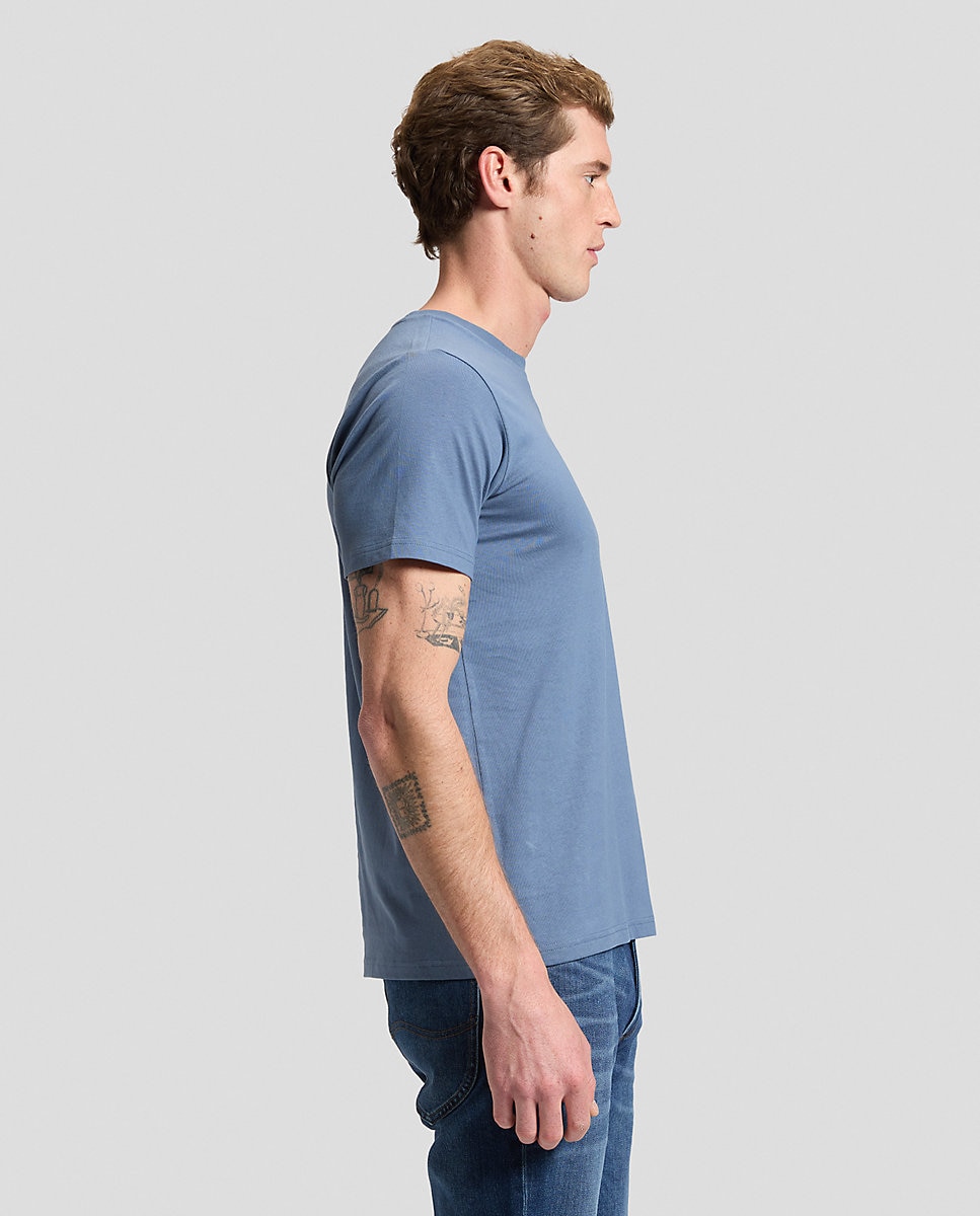 Imagen 4 de Camiseta de hombre de manga corta y corte regular - Lee - Azul Azul