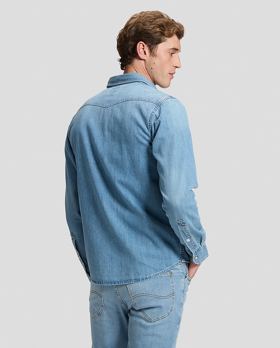 Imagen 2 de Camisa vaquera de hombre de manga larga - Lee - Azul Azul