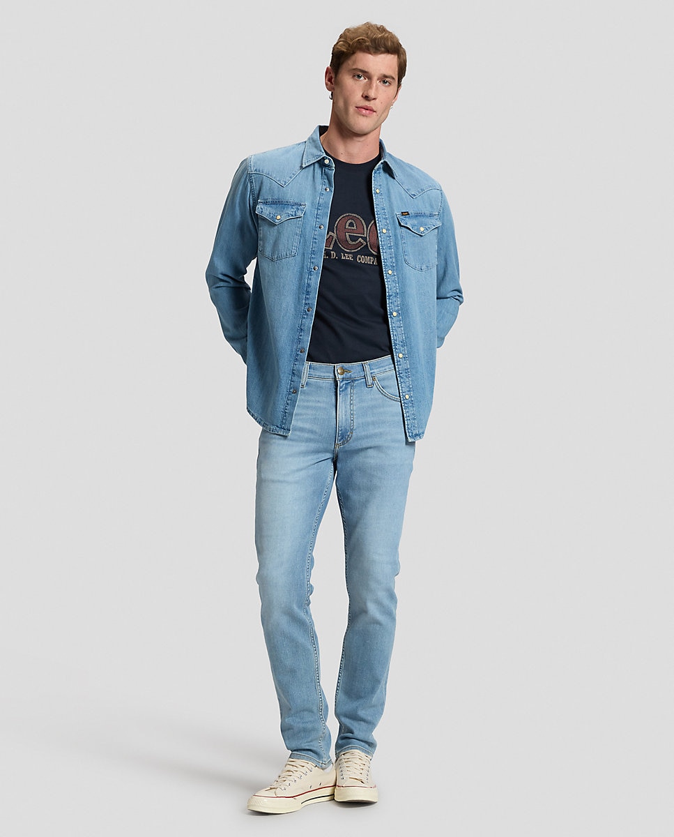 Imagen 3 de Camisa vaquera de hombre de manga larga - Lee - Azul Azul