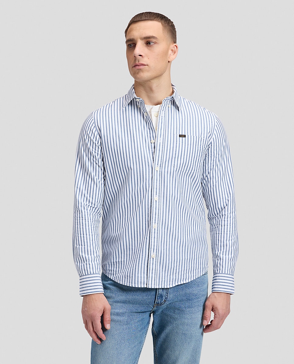 Camisa de hombre de corte regular de cuadros - Lee - Azul Azul-1