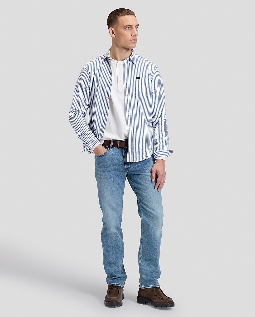 Camisa de hombre de corte regular de cuadros - Lee - Azul Azul-3