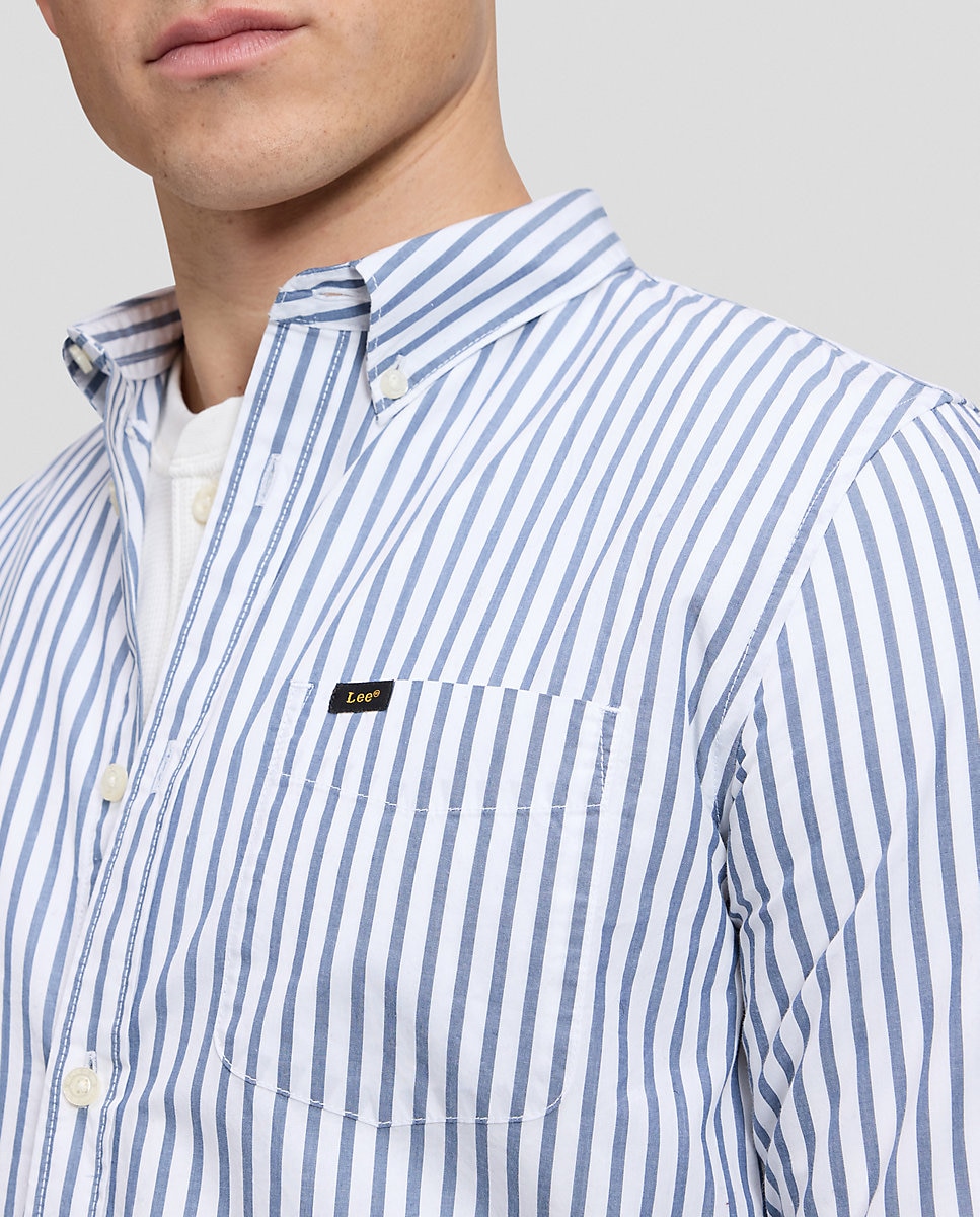 Camisa de hombre de corte regular de cuadros - Lee - Azul Azul-5