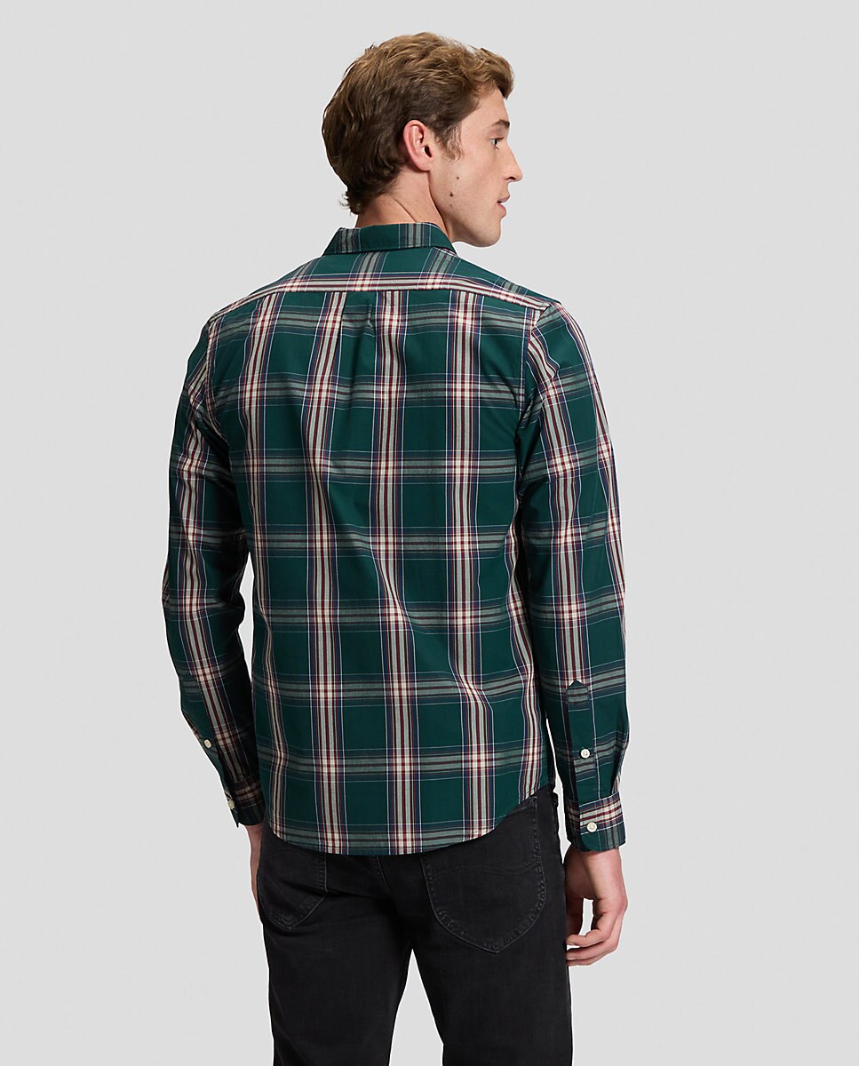 Camisa de hombre de corte regular de cuadros - Lee - Verde Verde-2