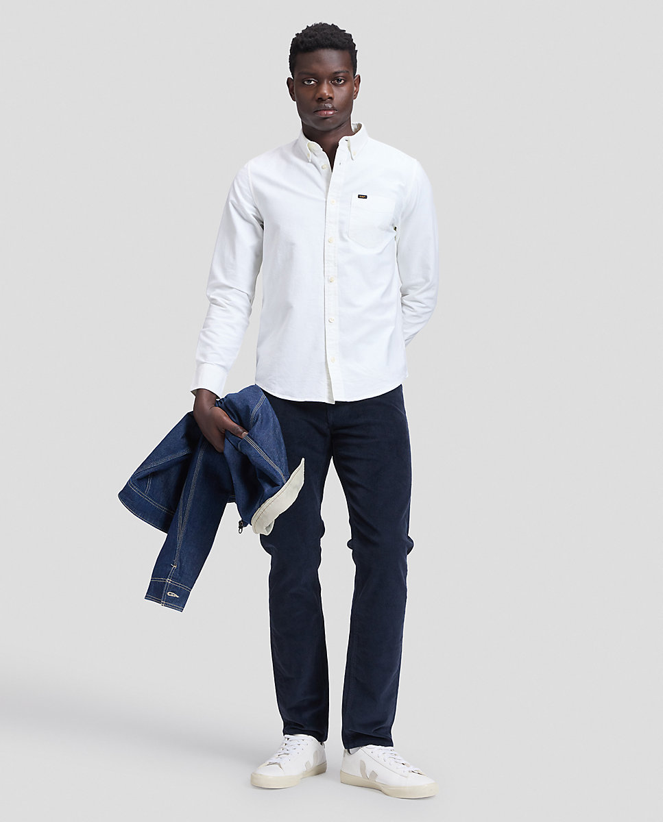 Camisa de hombre de corte regular de cuadros - Lee - Blanco Blanco-3