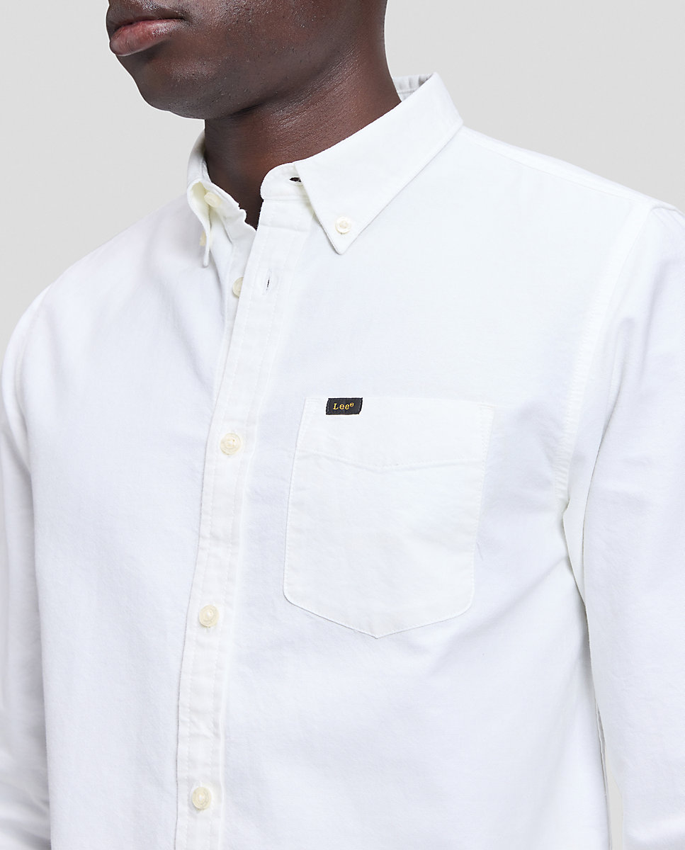 Camisa de hombre de corte regular de cuadros - Lee - Blanco Blanco-5