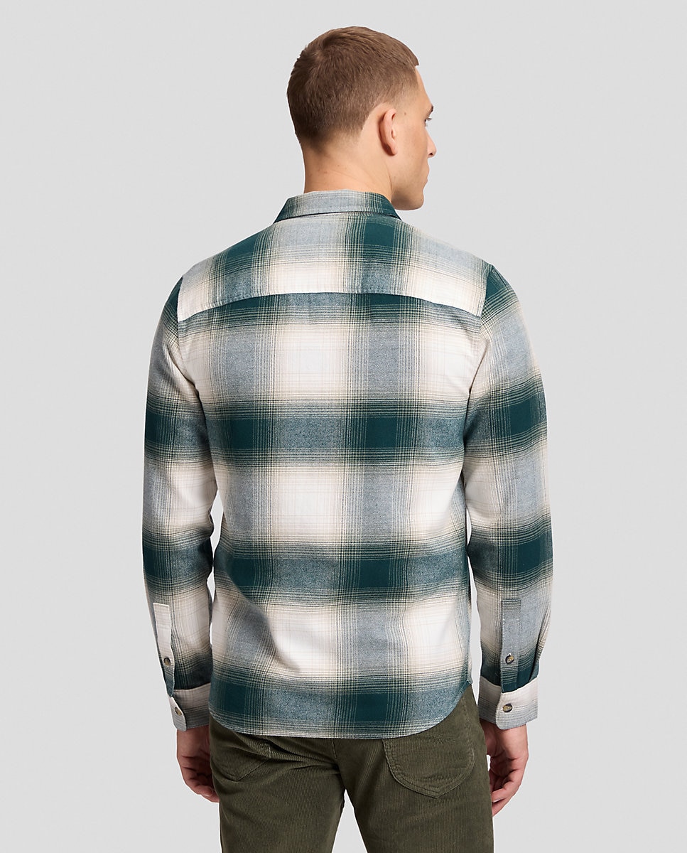 Camisa de hombre de manga larga de cuadros - Lee - Verde Verde-2
