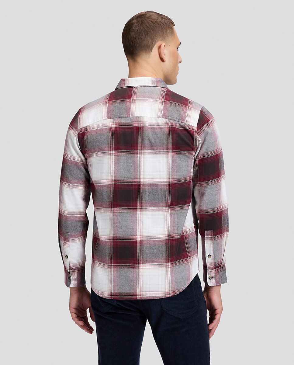Camisa de hombre de manga larga de cuadros - Lee - Rojo Rojo-2