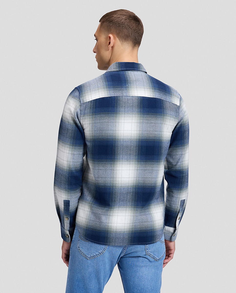Camisa de hombre de manga larga de cuadros - Lee - Azul Azul-2
