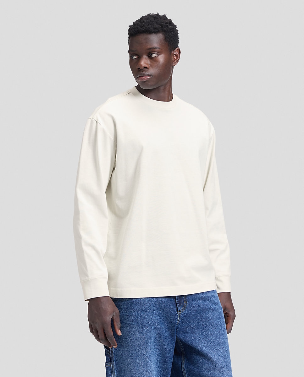 Camiseta de hombre de manga larga de corte relaxed - Lee - Blanco Blanco-1