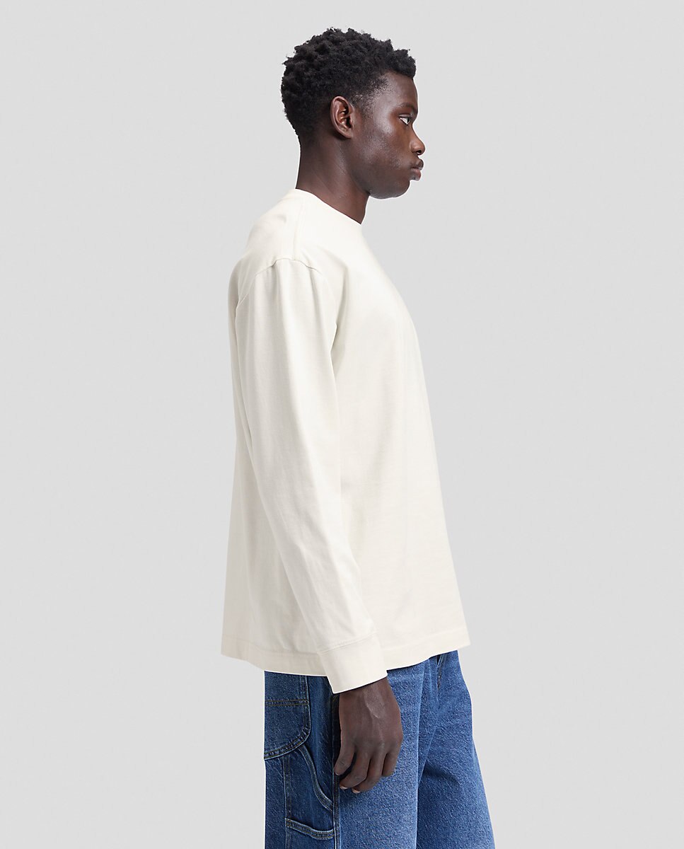 Camiseta de hombre de manga larga de corte relaxed - Lee - Blanco Blanco-3
