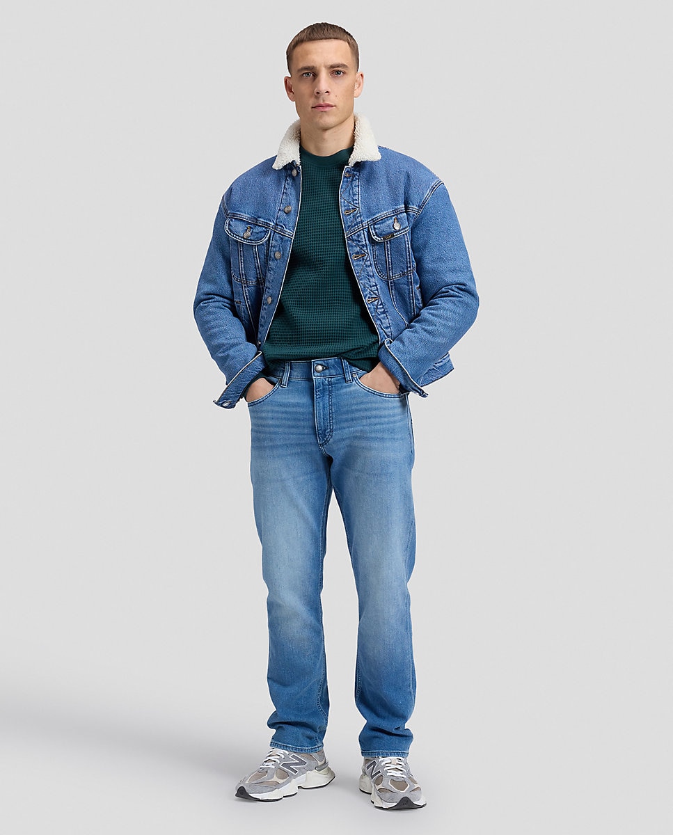 Vaquero brooklyn de hombre de corte recto con cintura ligeramente más alta - Lee - Azul Azul-2