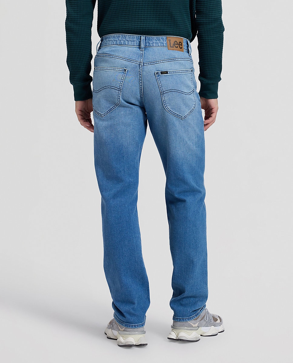 Vaquero brooklyn de hombre de corte recto con cintura ligeramente más alta - Lee - Azul Azul-3