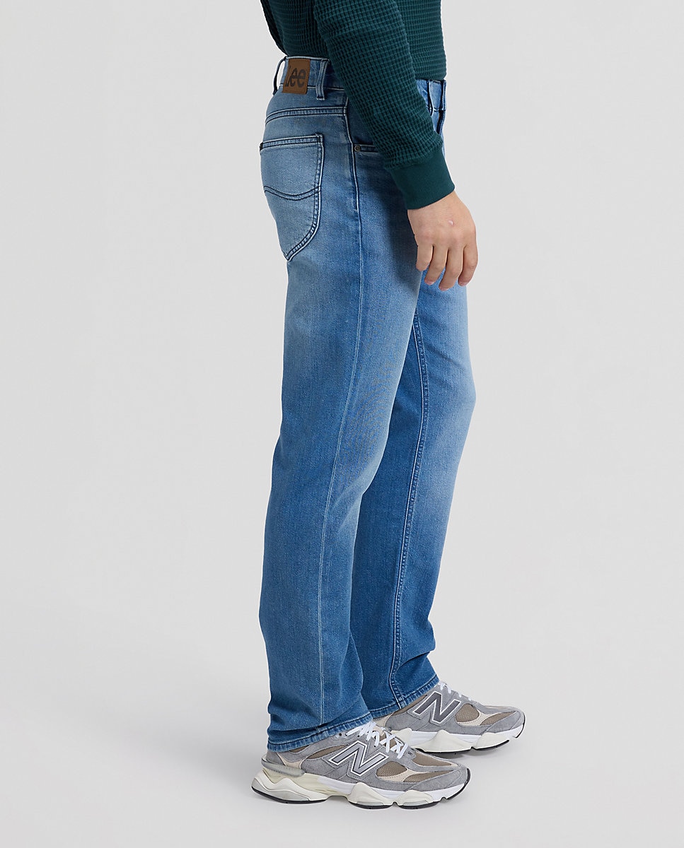 Vaquero brooklyn de hombre de corte recto con cintura ligeramente más alta - Lee - Azul Azul-4