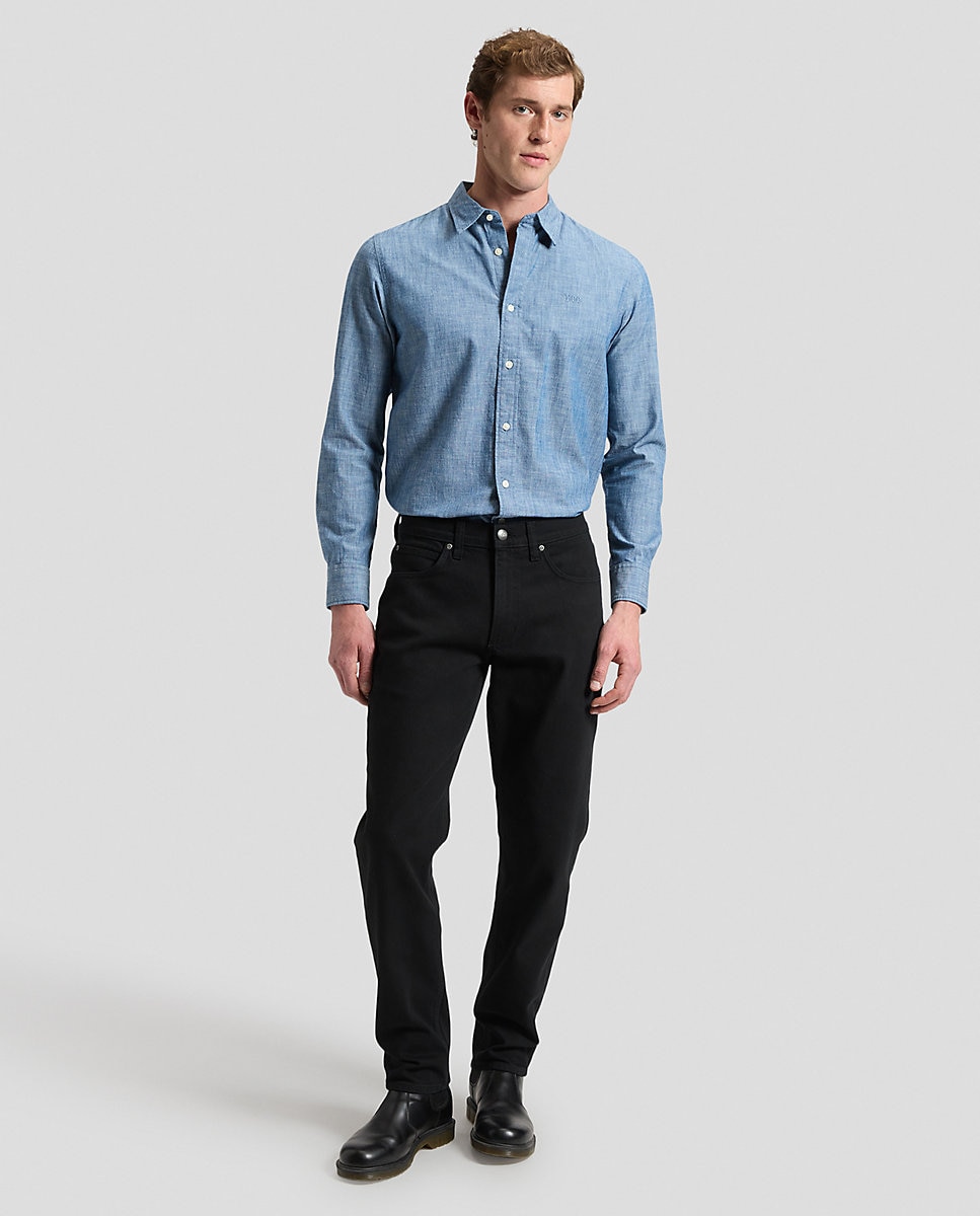 Imagen 2 de Vaquero recto de hombre david de corte tapered en - Lee - Negro Negro