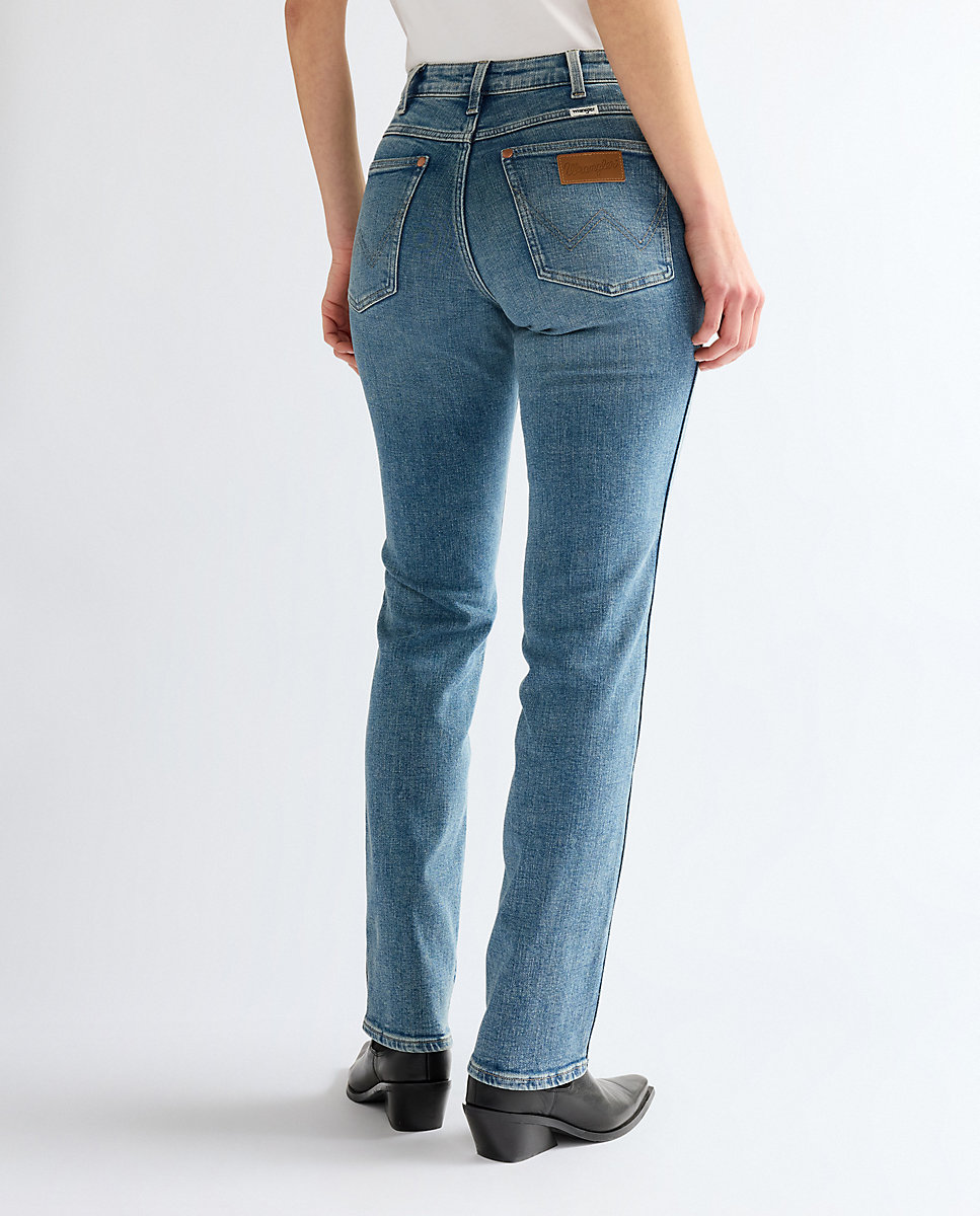 Vaquero de mujer recto dallas de tiro medio - Wrangler - Azul Azul-3