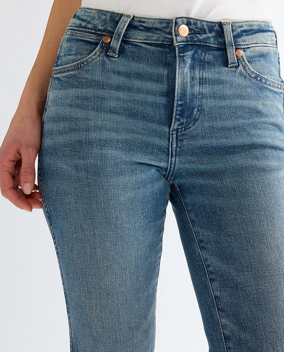 Vaquero de mujer recto dallas de tiro medio - Wrangler - Azul Azul-4