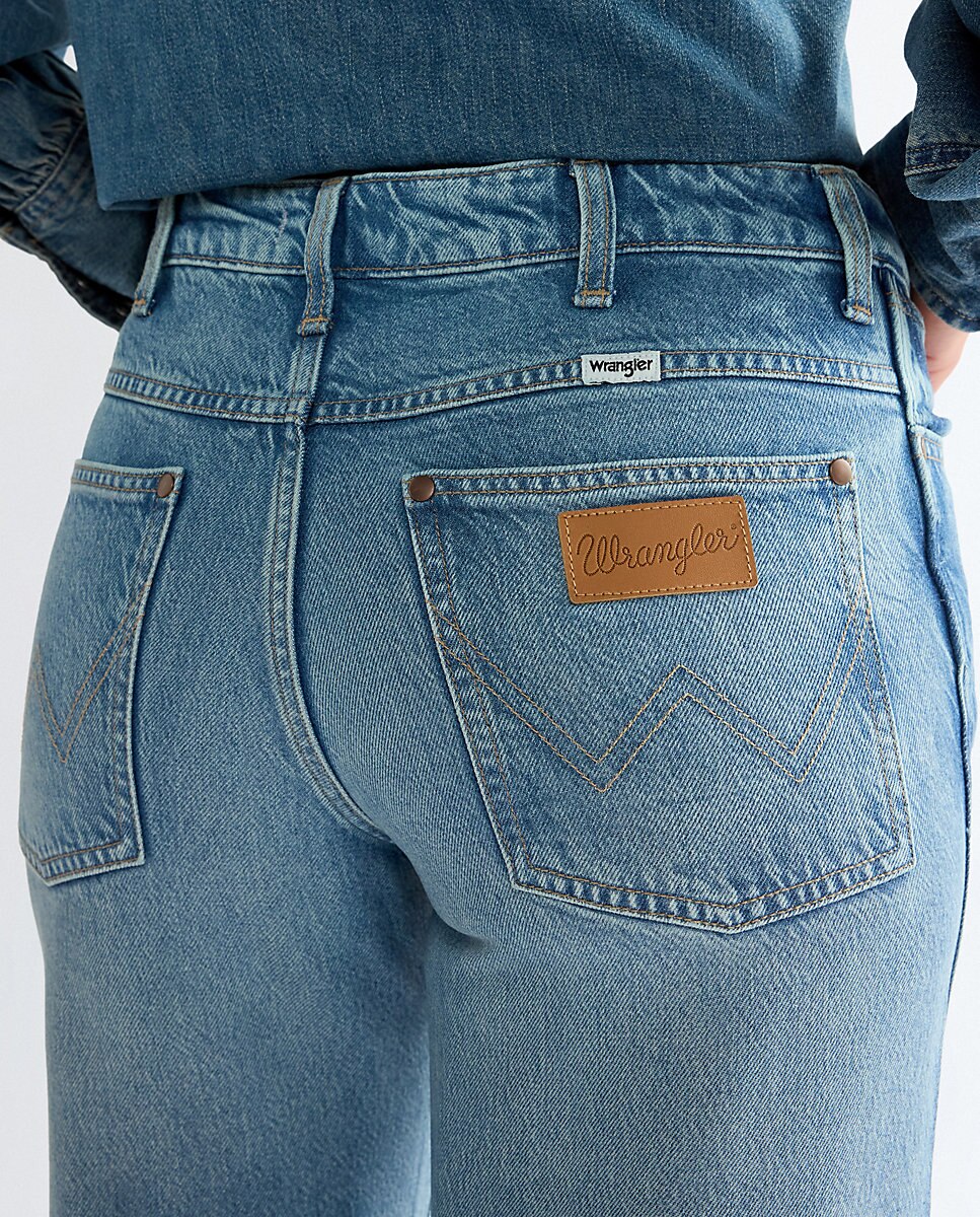 Vaquero ancho world wide de mujer de corte wide leg en - Wrangler - Azul Azul-5