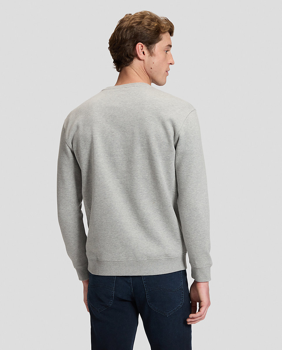 Sudadera con cuello redondo de hombre en de corte regular - Lee - Gris Gris-2
