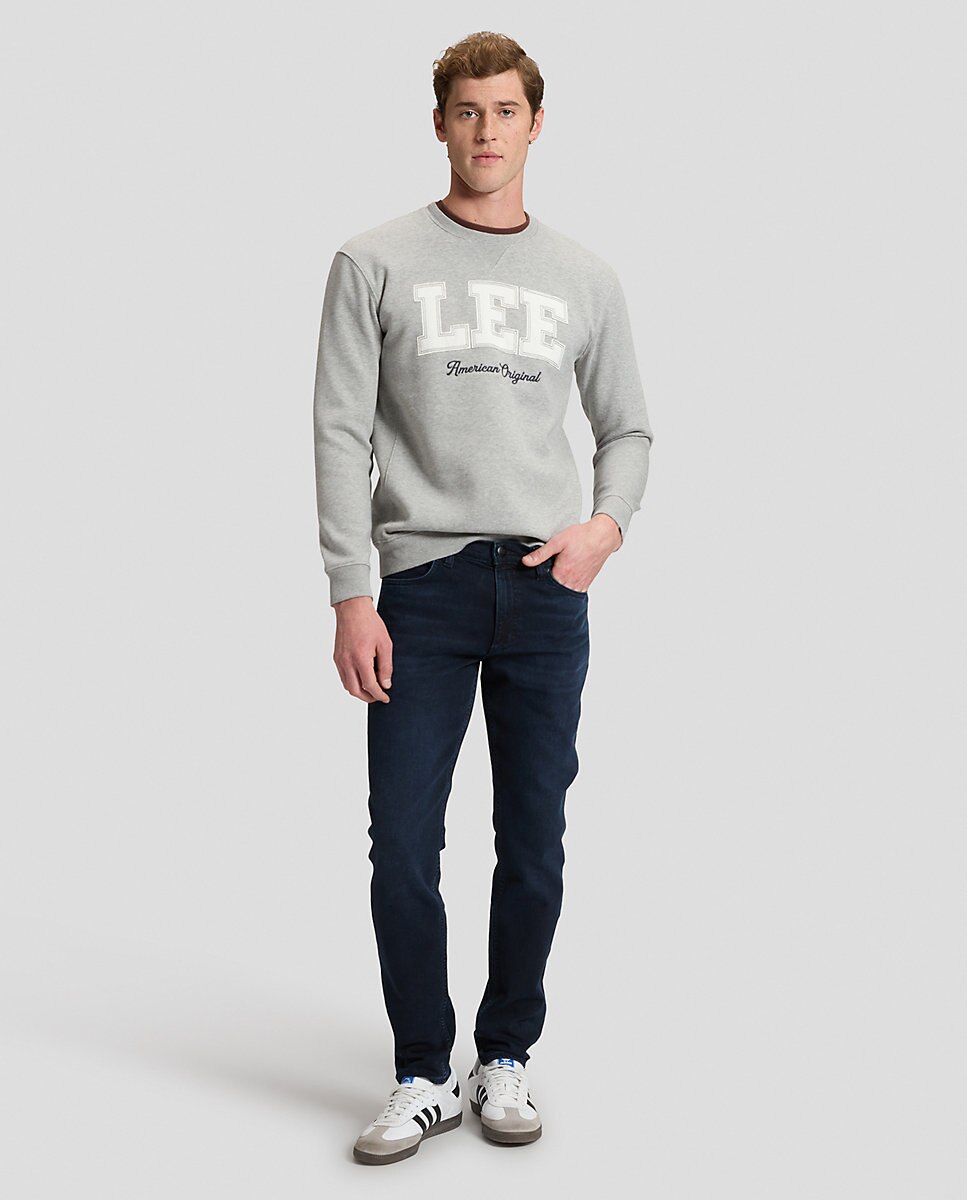 Sudadera con cuello redondo de hombre en de corte regular - Lee - Gris Gris-3